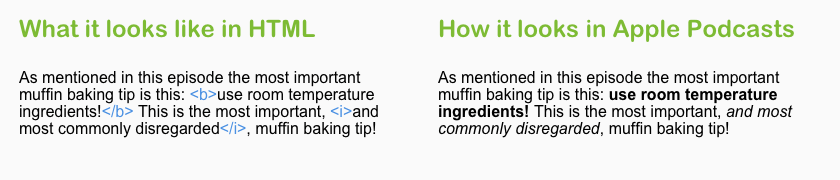 italics and bold tag examples
