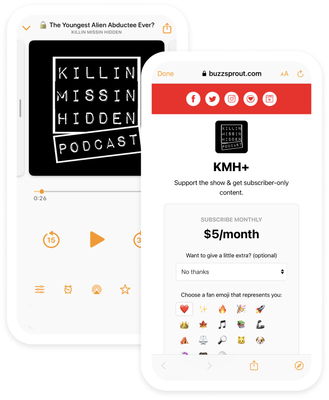 Screenshot of Subscriber podcasts