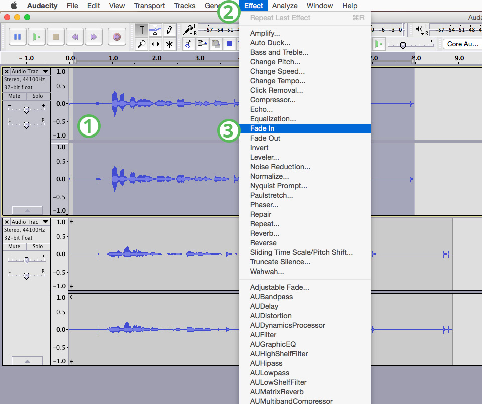 audacity audio editor reverb