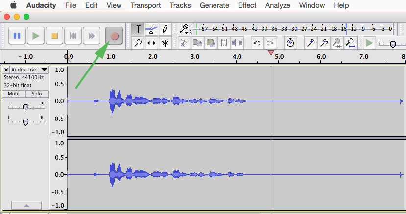 audacity skips while recording